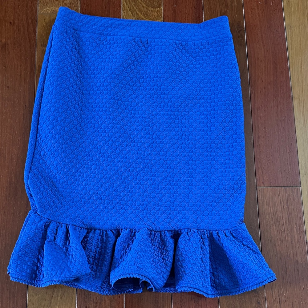 Blue Textured Women's Skirt